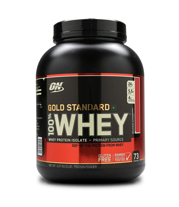 Optimum Nutrition (ON) Gold Standard 100% Whey Protein Powder- 5 lbs, 2.27 kg