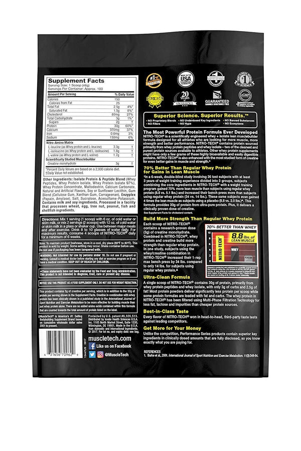 Muscletech Nitro tech Whey ISOLATE Beast Fit Nutrition