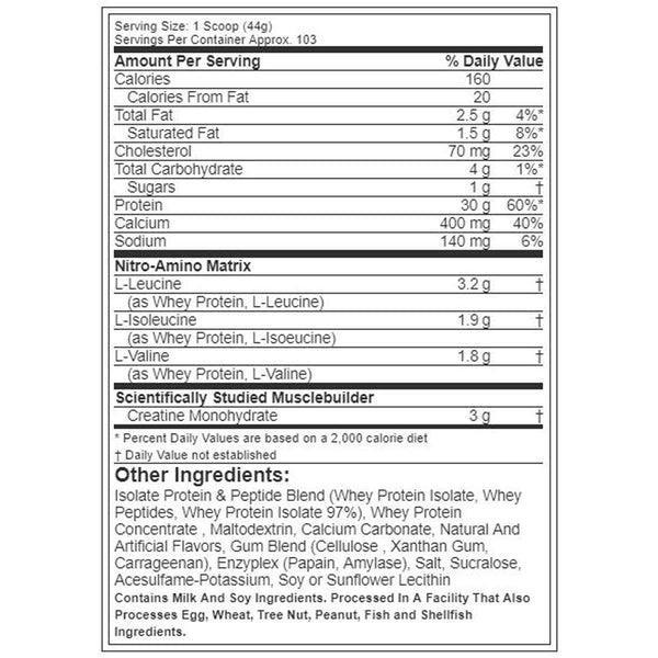 Muscletech Nitro tech Whey ISOLATE Beast Fit Nutrition