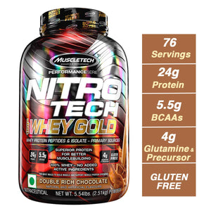 Muscletech Performance Series Nitrotech Whey Gold (Whey Protein Peptides & Isolate - 5.54lbs,2.51kg