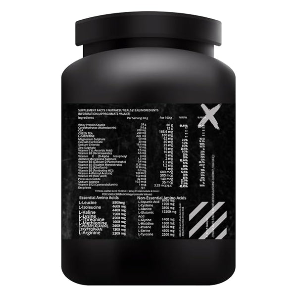 Ripped Whey 1 Kg | Whey Isolate | 24 g Protein + EAA + Glutamine + CLA + L-Carnitine